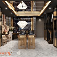 Thiết kế showroom kim cương Thùy Dương diện tích 30m² 